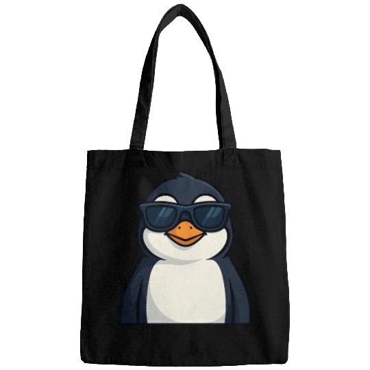 Cool penguin with sunglasses summer funny Bags