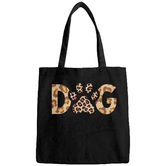 Dog Lover Leopard Print Paw Bags
