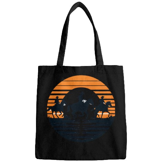 Equestrian Sunset Silhouette Bags
