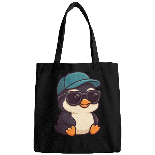 Cool penguin sunglasses summer joy laughter Bags