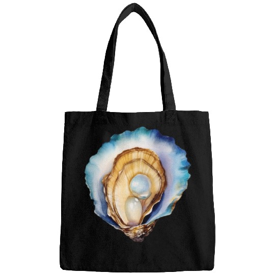 Watercolor Oyster Shell Bags