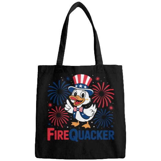 Womens Duck Firequacker Patriotic Fourth of July I Bags