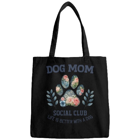 Floral Dog Mom Dog Lover Mom Bags