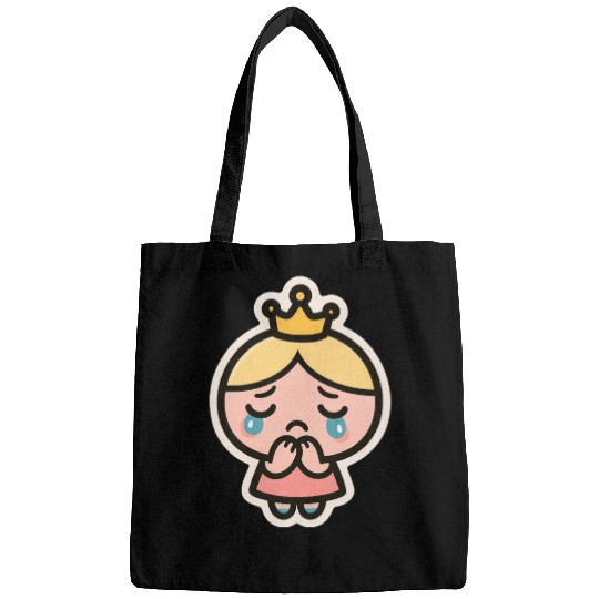 Crying Bubi – Cute Sad Girl Blob Sticker Bags