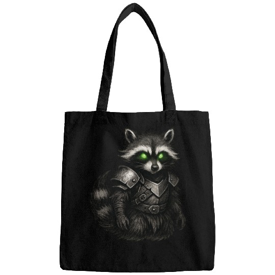 Armored Forest Raccoon – Glowing-Eyed Fantasy Ward Bags