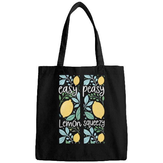 Easy Peasy Lemon Squeezy Cute Lemon Art Bags
