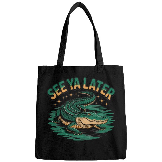 See Ya Later Alligator Retro Gator Joke Bags