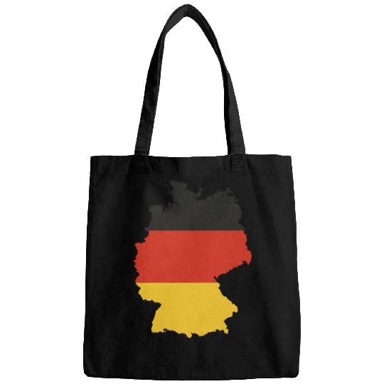 Black Red Gold Germany flag outline design Bags