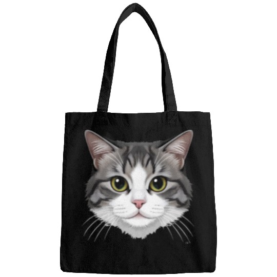 Realistic Cat Face – Feline Charm in Every Detail Bags