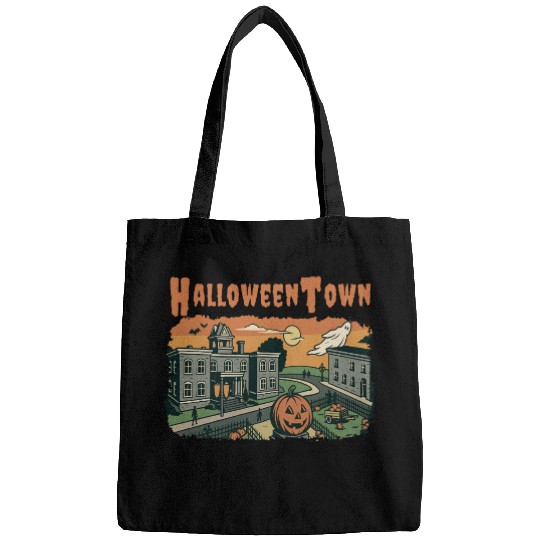 Halloweentown Spooky Sunset Scene – Vintage Hallow Bags