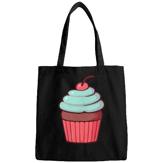 Whimsical Cherry Cupcake Design Bags