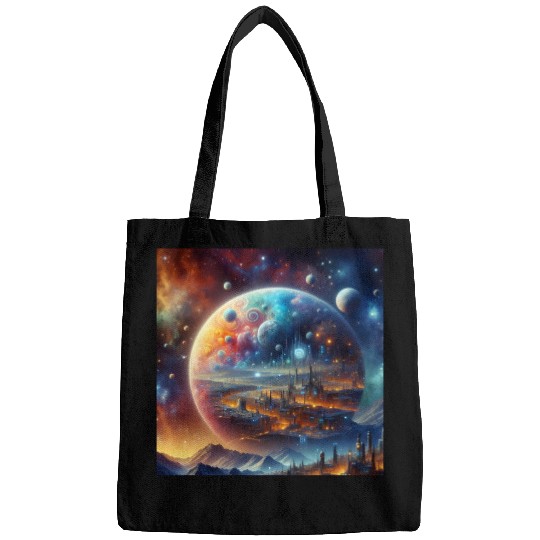 Futuristic Sci-FI Fantasy with Alien Planet Bags
