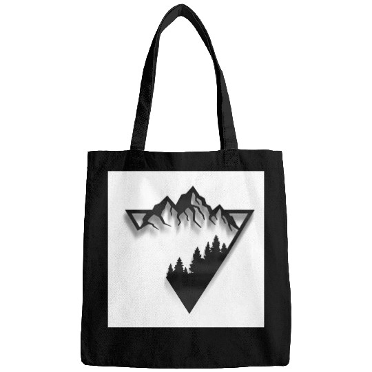 Mountain Skyline with Forest Silhouette Bags