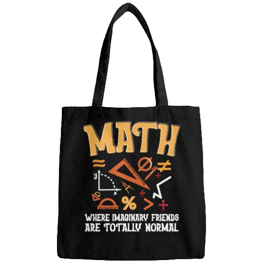 Mathematician Math Teacher Imaginary Friends Bags