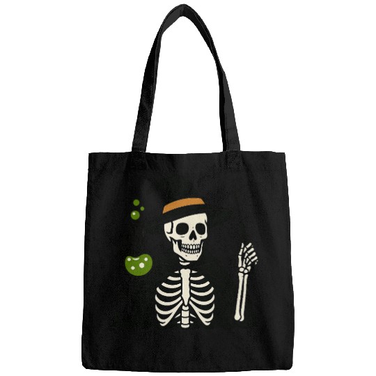 Magical Skeleton Wizard Illustration Bags