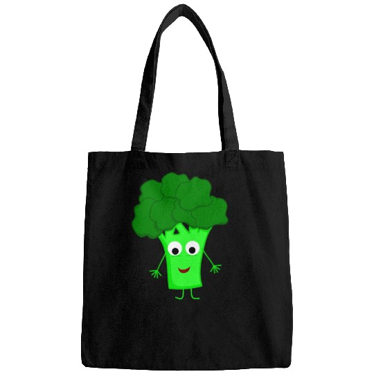 Whimsical Broccoli Character Design Bags