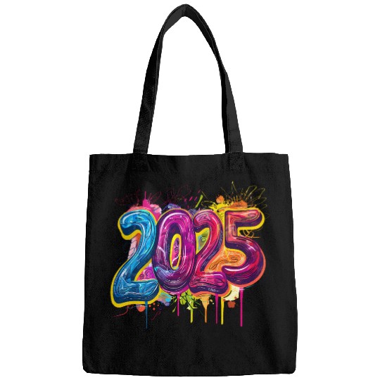Colorful 2025 Graffiti Style Celebration Bags