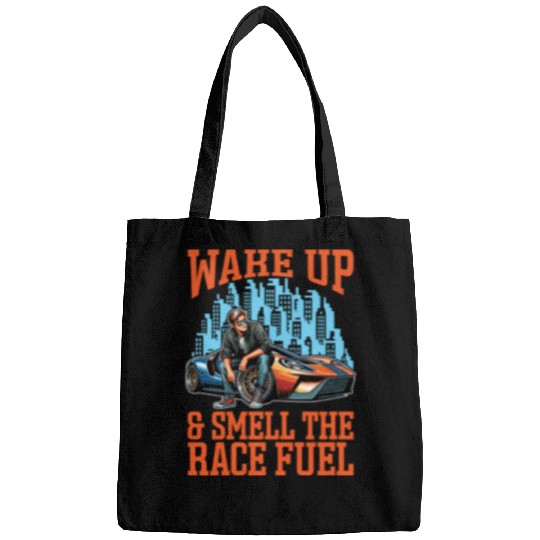 Car Racing Wake Up & Smell Race Track Car Lover Bags