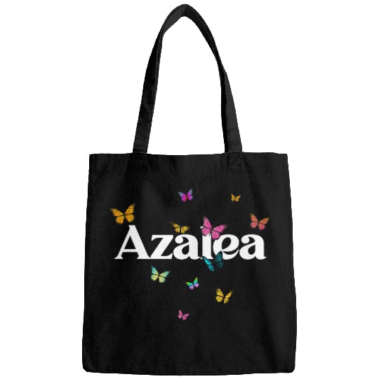 AZALEA - beautiful girl name with cute butterflies Bags