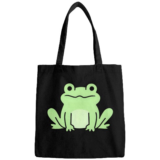 Lime Green Cartoon Frog Design Bags