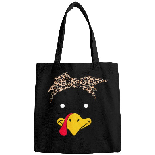 Leopard Print Headscarf Duck Face Bags