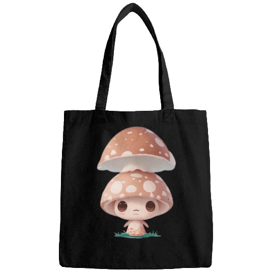 Cute Mushroom Character Illustration Bags