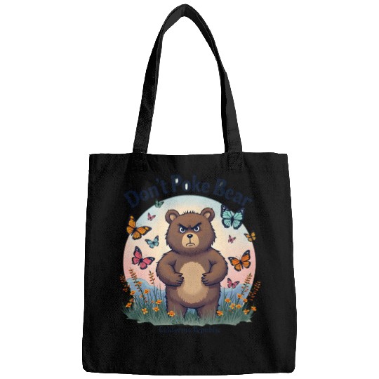 Don't Poke Bear Illustration design for women Bags