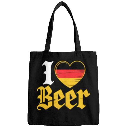 I Love Beer German Bier Funny Germany Flag Bags