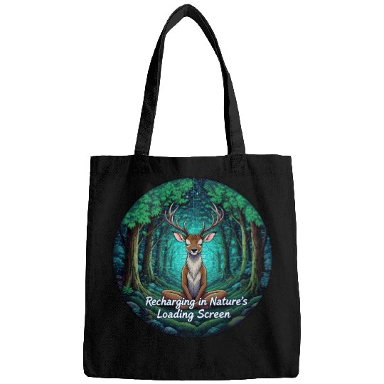 Enchanted Forest Deer Meditation Design Bags