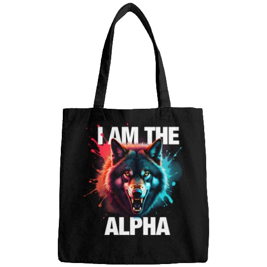 I Am The Alpha Wolf Bags