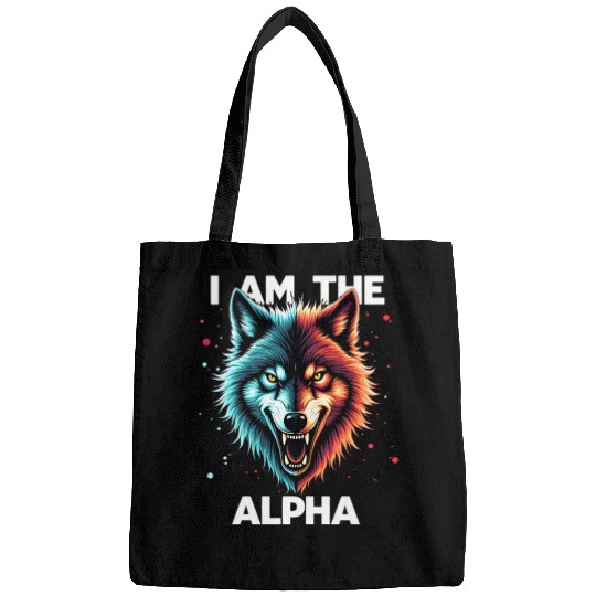I Am The Alpha Wolf Bags