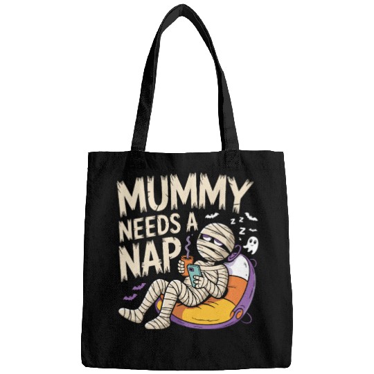 Mummy with Coffee Napping Design Bags