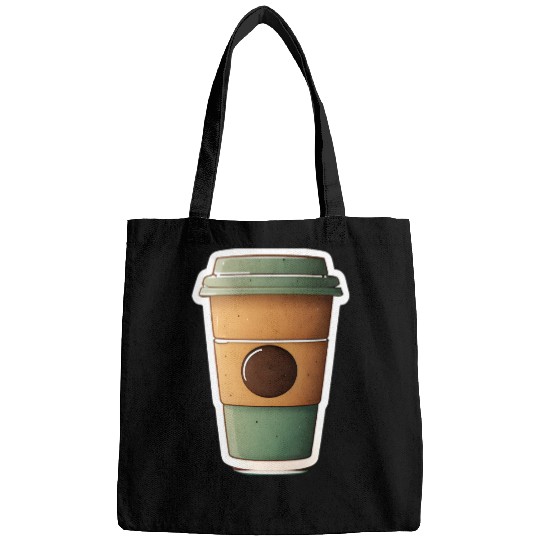 Coffee Cup with Eco-Friendly Green Lid Bags