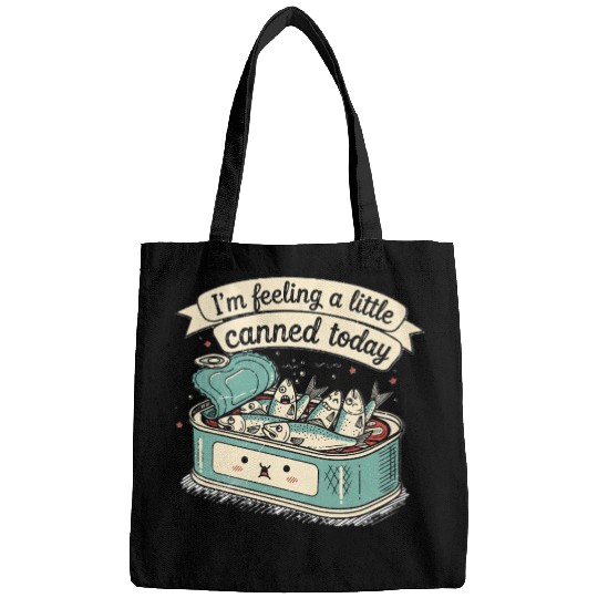 Whimsical Canned Fish Humor Design Bags