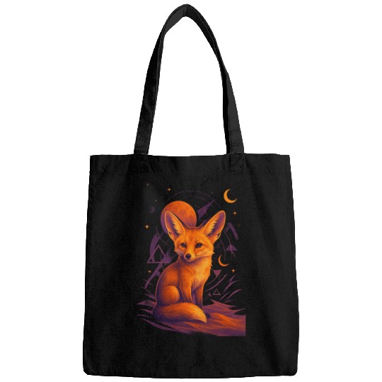 Mystical Fox Under Lunar Eclipse Bags