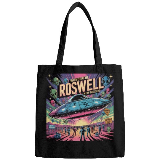 Roswell Alien Invasion Ufo Design Bags