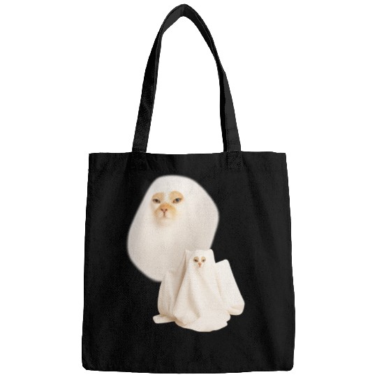 ghost cat meme funny halloween Bags