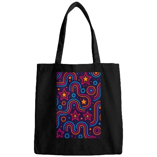 Neon Starburst Cosmic Pattern Bags