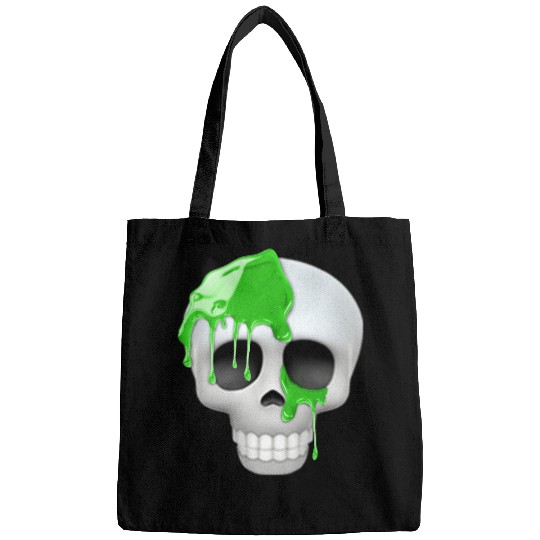 skull toxic emoticon Bags