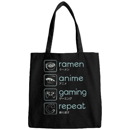 Ramen Anime Gaming Repeat Bags