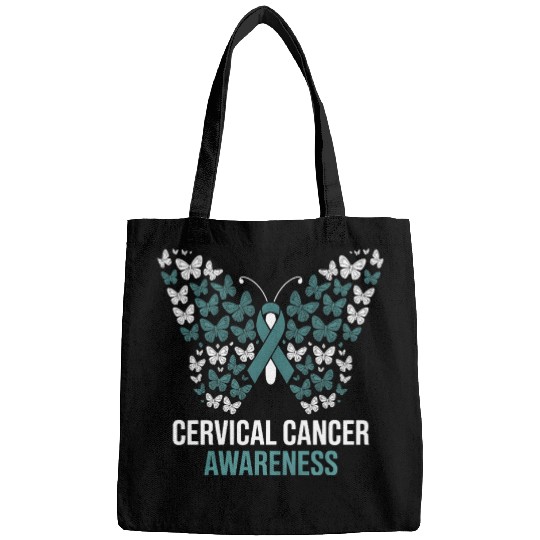 Cervical Cancer Awareness Butterfly Design Bags