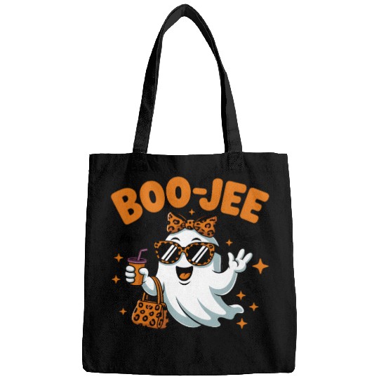 Boo-Jee Ghost Cute Leopard Print Halloween Boojee Bags