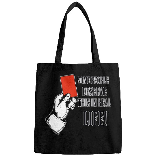 Red card funny designs Bags