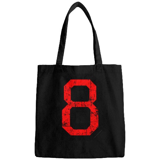Number 8 (Distressed Red) Bags