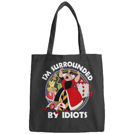 Retro Disney Alice in Wonderland Villains Queen of Heart Surrounded By Idiots Bags