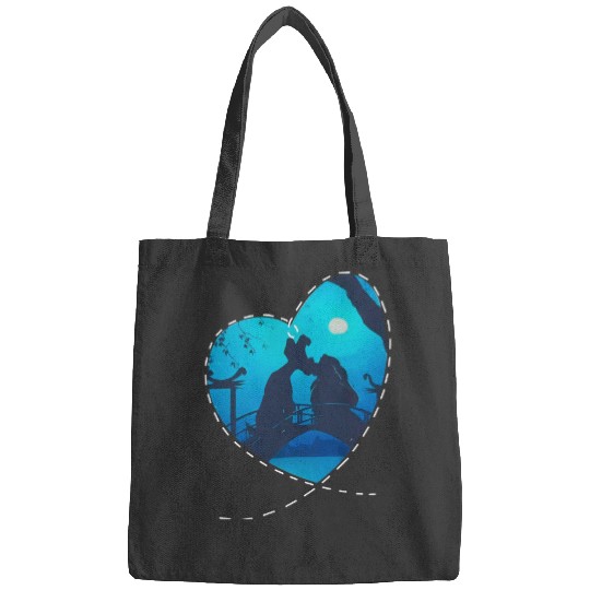 Disney Lady And The Tramp Silhouette Love Valentine's Day Bags, Disney Valentine's Day