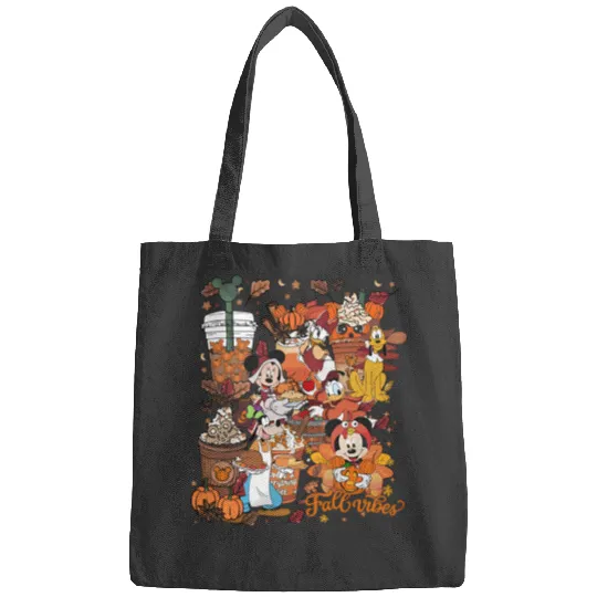 Disney Fall Vibes Bags, Disney Pumpkin Spice Bags, Mickey And Friends Fall Bags