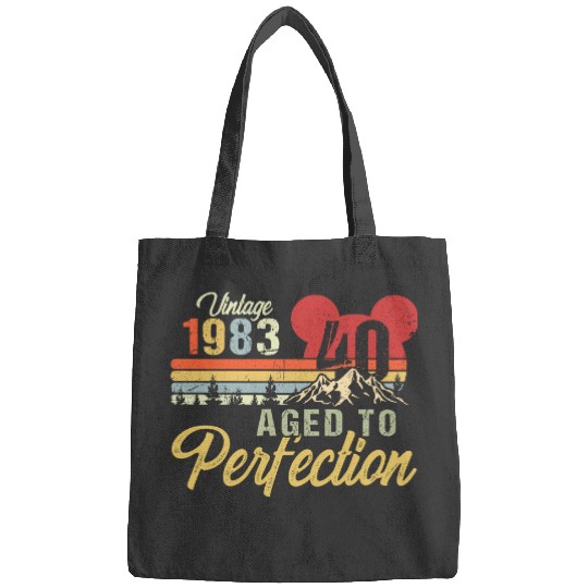 Personalized Vintage 1983 Aged To Perfection Disney Bags, 2023 Gift For Mickey Lover, Disney 40 Years Old Bags