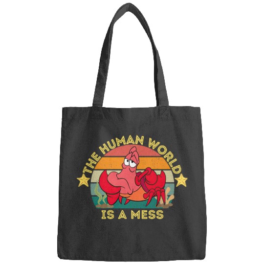 Funny Sebastian Crab Bags, Disney Bags, The Human World Is A Mess Bags
