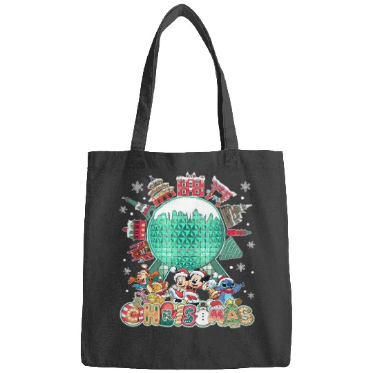 Disney Christmas Bags, Disney Epcot Christmas Shir